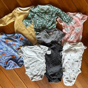 0-3 month onesies! Bundle of 8!